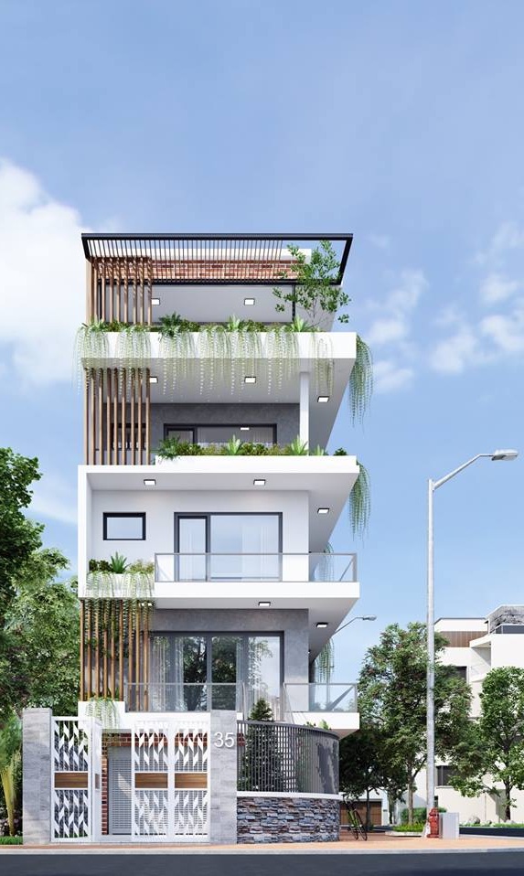 30 mẫu mặt tiền nhà phố đẹp hiện đại 2022